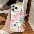 Summer Ocean Flower Soft Phone Case For iPhone 17 16 15 14 13 12 11 Pro Max 15 Plus Folds Texture  Seahorse Turtle Print Cover