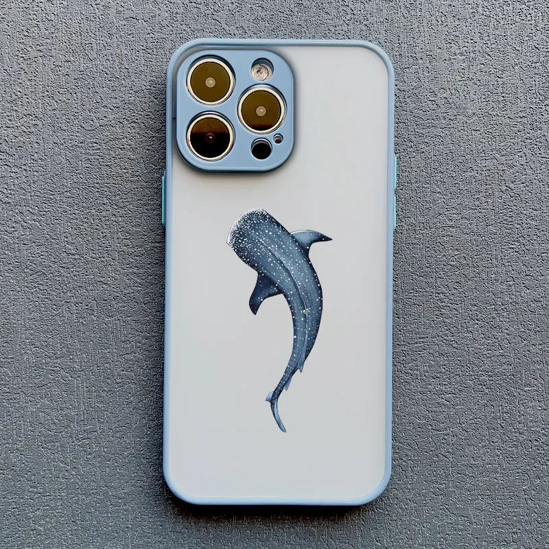 Cool Ocean Turtle Phone Case For iPhone 17 16 11 12 13 Pro Max Mini 15 14 Pro Max 16 15 Plus X XR Sea Blue Turtle Design Covers